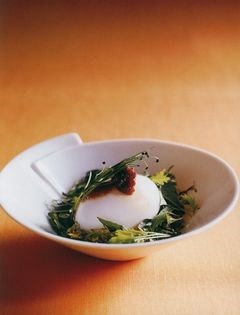 Duck egg and herb salad