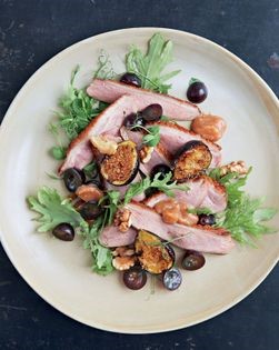 Duck, figs, walnuts, grapes, sherry vinegar and membrillo 
