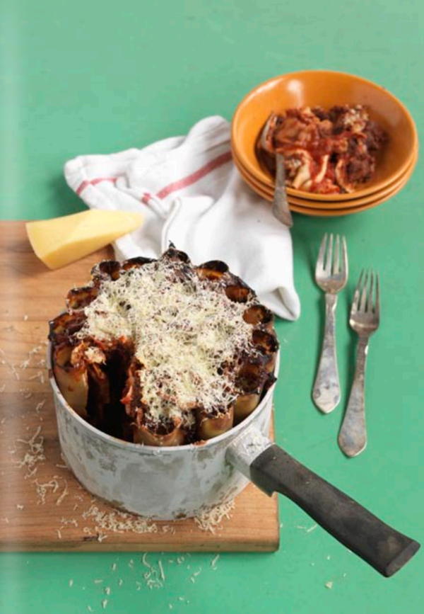 Duck ragu honeycomb cannelloni
