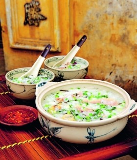 Duck rice porridge