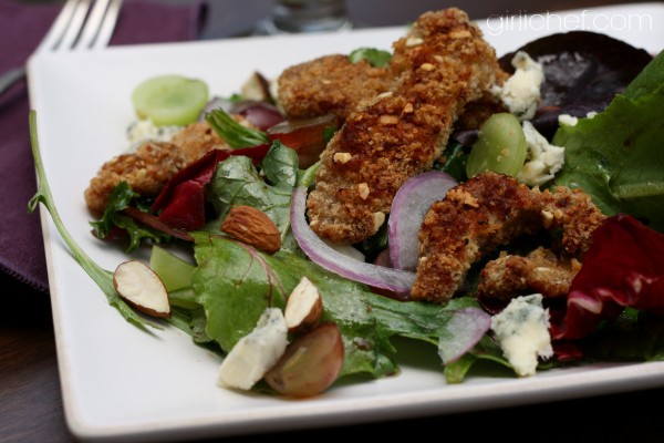 Duck salad w/ grapes, almonds, & blue cheese