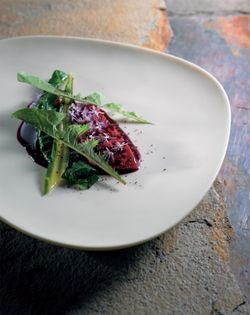Duck, smoked beet juice, dried berries, cocoa mass