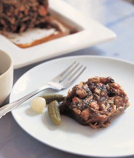 Duck terrine with fresh parsley