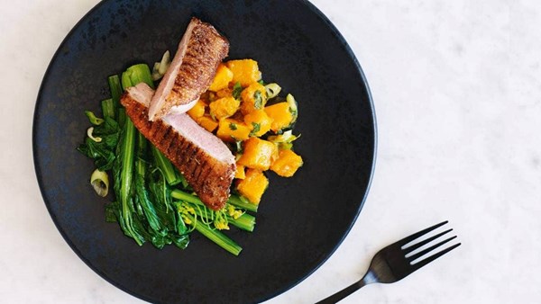 Duck with butternut squash and ginger