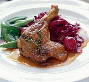 Duck with Madeira gravy