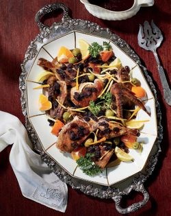 Duck with orange, lemon, and olives