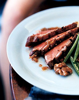 Duck with walnut sherry vinaigrette