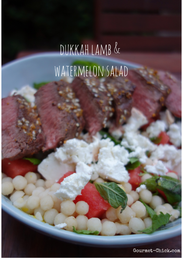Dukkah lamb and watermelon salad