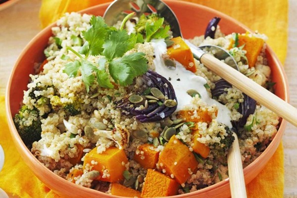 Dukkah-roasted vegie & quinoa salad