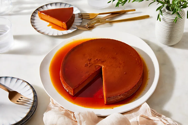 Dulce de leche flan with bourbon