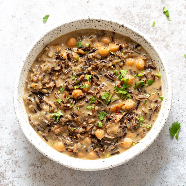 Dump & done wild rice soup