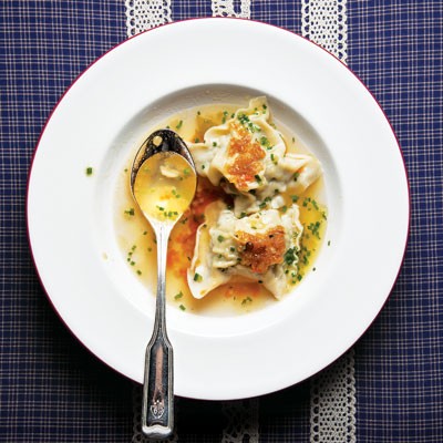 Dumplings in broth (Maultaschensuppe)