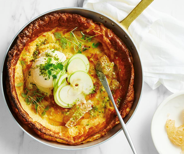 Dutch baby with honey-limoncello syrup