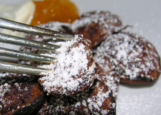 Dutch chocolate poffertjes