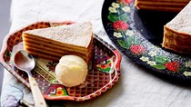 Dutch-Indonesian layered cake (Spekkoek) 