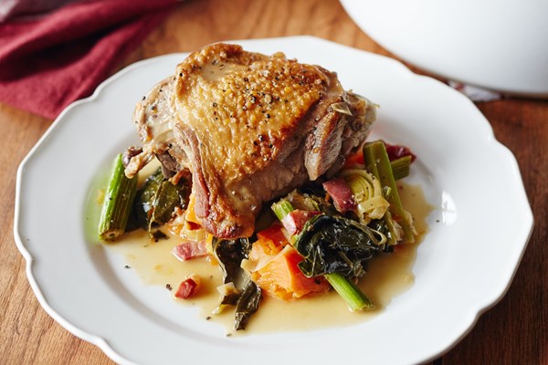 Dutch oven braised turkey