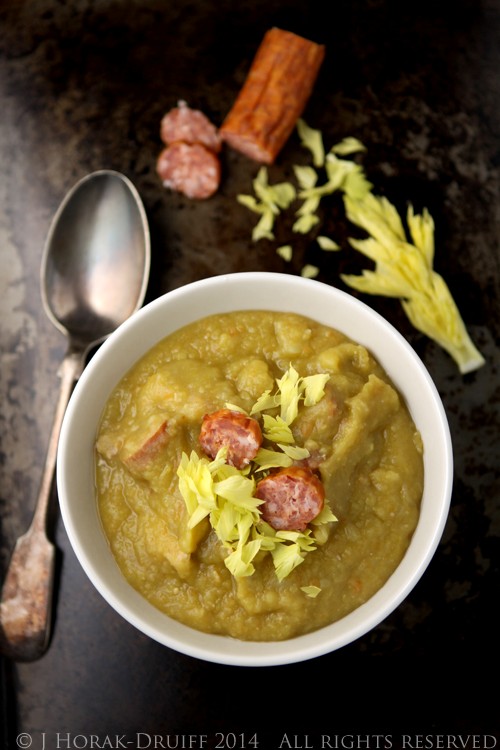 Dutch split pea soup (Erwentensoep or snert)