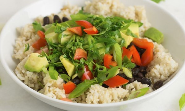 E2 black beans and rice