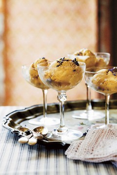 Earl Grey and lavender ice cream
