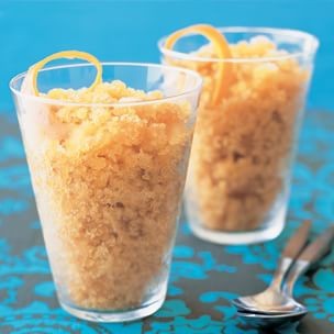 Earl Grey granita with a tangerine twist