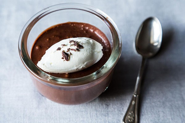 Earl Grey infused blender chocolate mousse