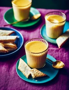 Earl Grey possets with lemon and coriander shortbread