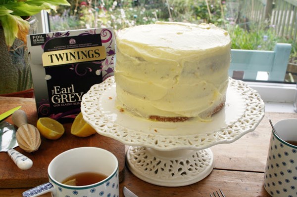 Earl Grey triple layer cake