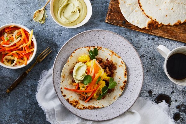 Early bird breakfast tacos