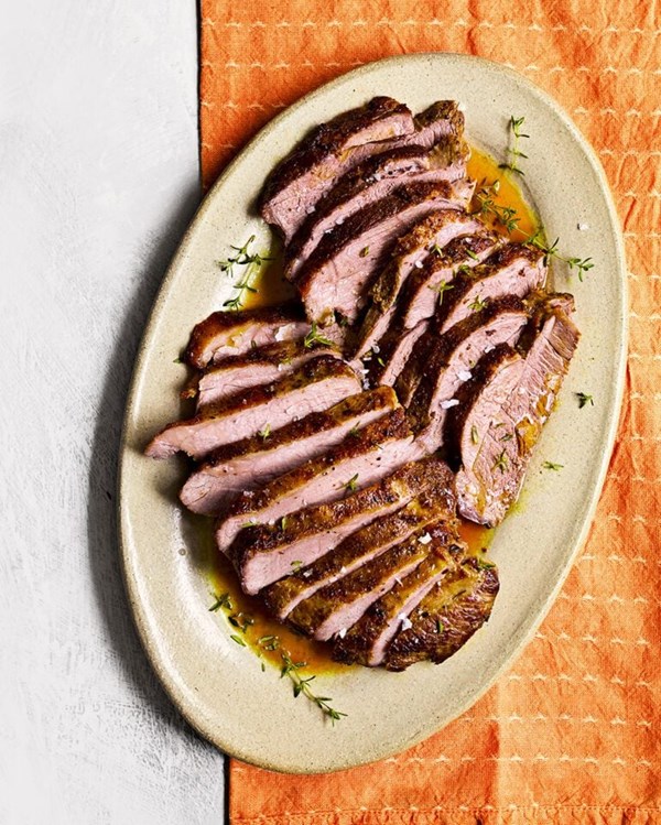 Earthy roast lamb