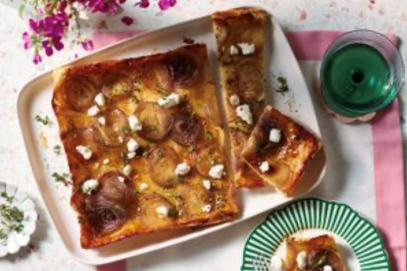 Easiest onion tarte Tatin