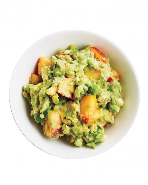 Easiest peach-and-avocado guacamole