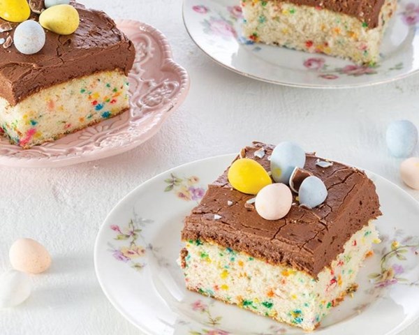Easter candy sheet cake