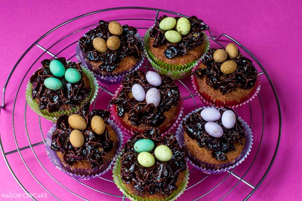 Easter nest cup cakes 