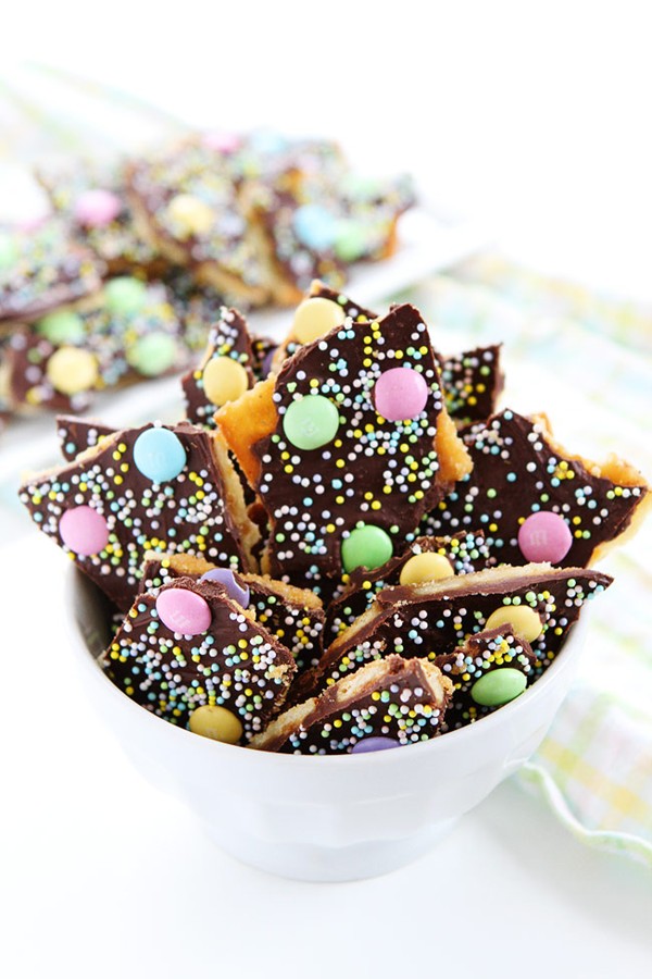 Easter saltine toffee