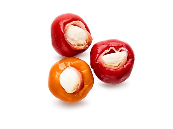 Easy 3-ingredient appetizer: prosciutto + bocconcini + peppadews