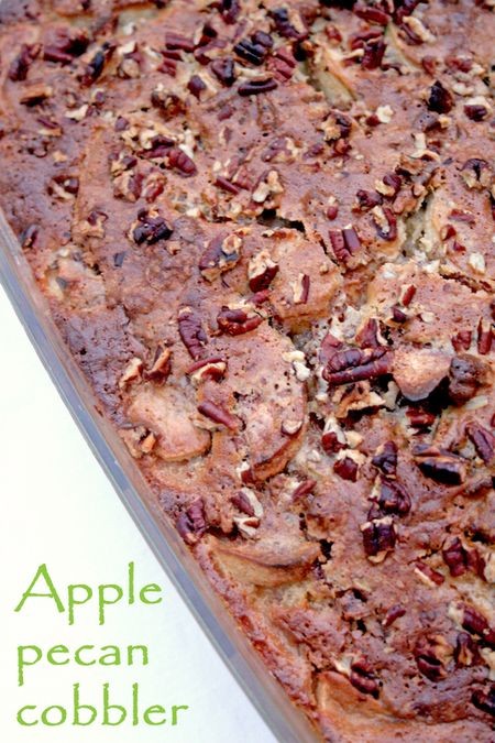 Easy apple pecan cobbler