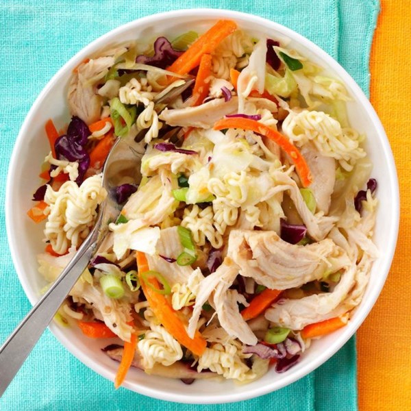 Easy Asian chicken slaw