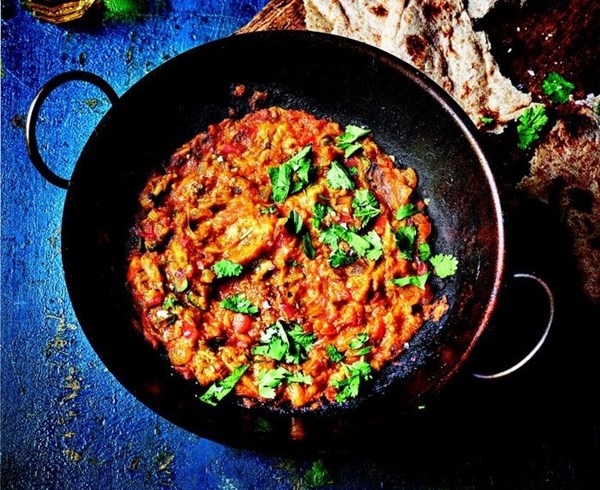 Easy aubergine balti