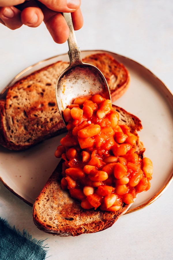 Easy baked beans on toast 
