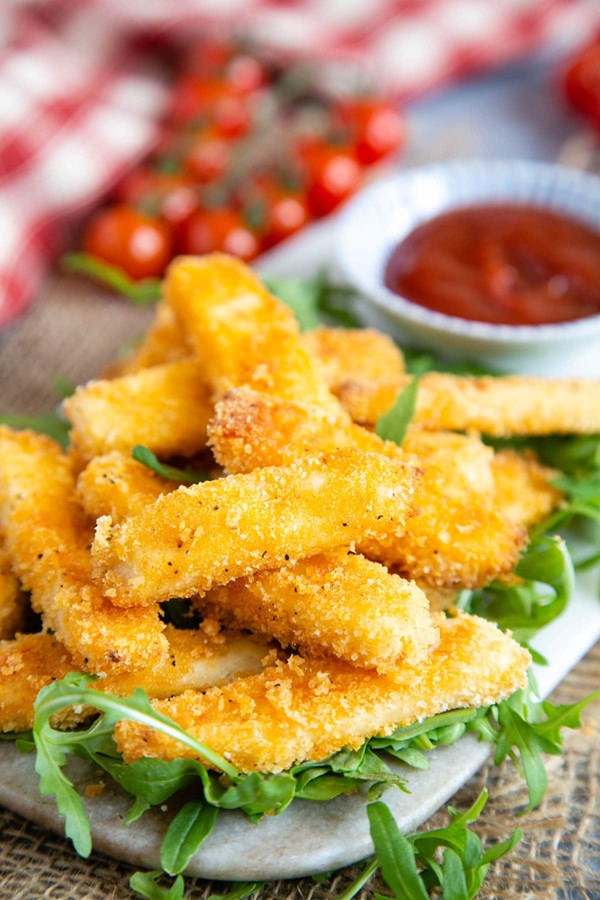 Easy baked halloumi fries recipe Eat Your Books