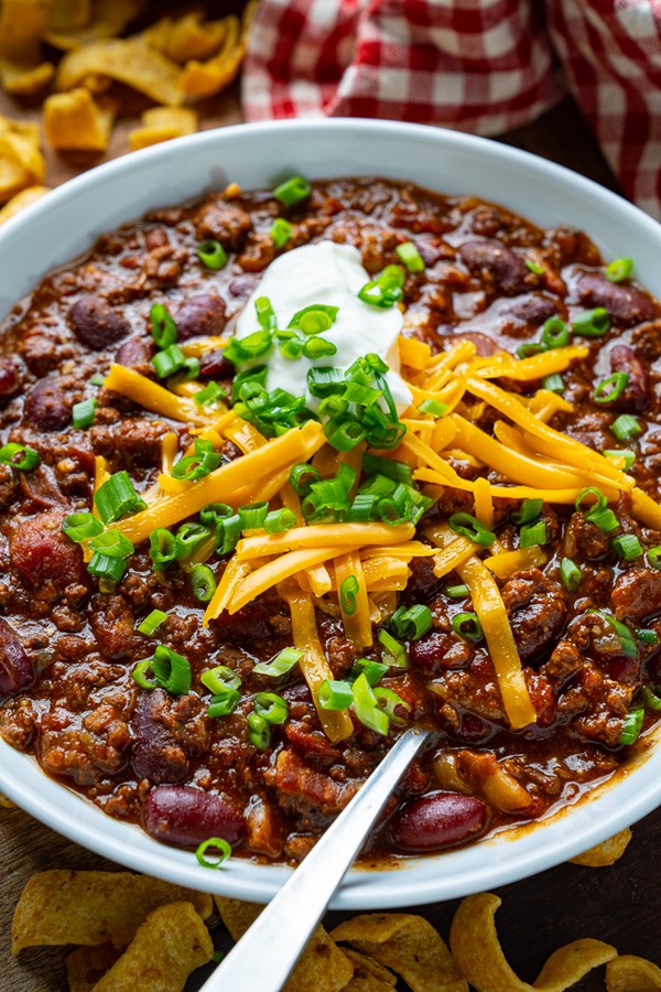 Easy beef and bean chili
