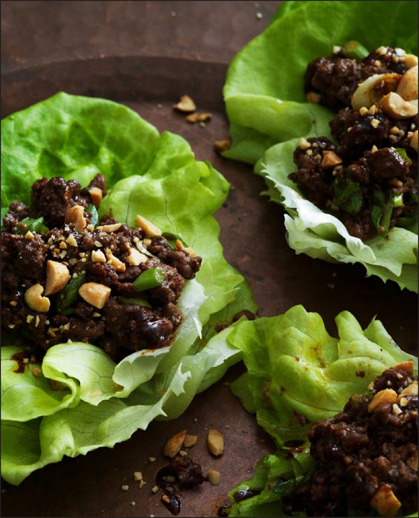 Easy beef and ginger lettuce wraps