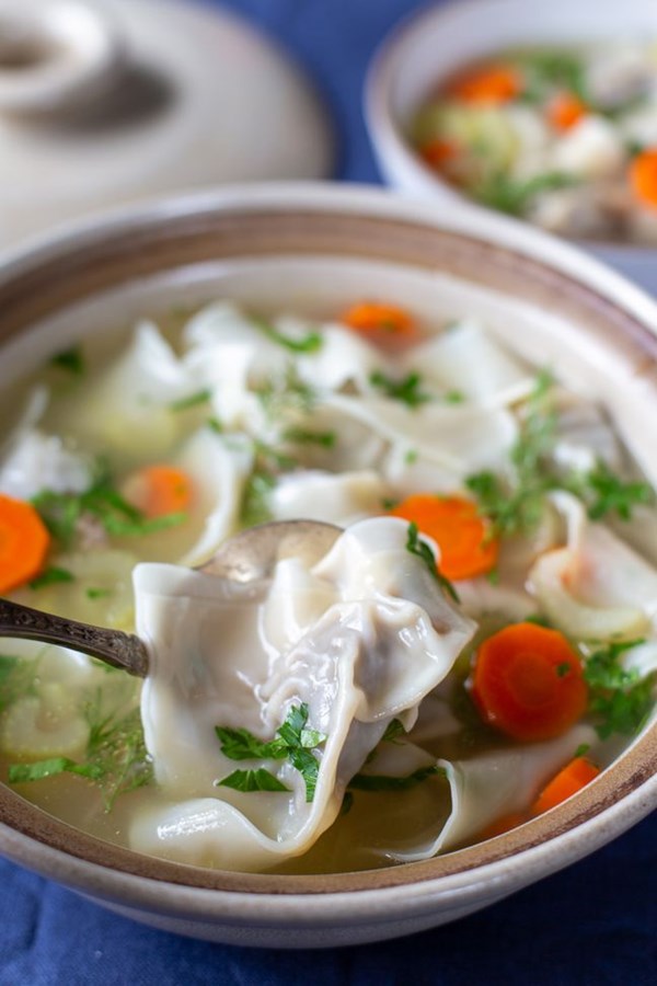 Easy beef kreplach (Purim dumplings)