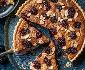 Easy blackberry & almond tart
