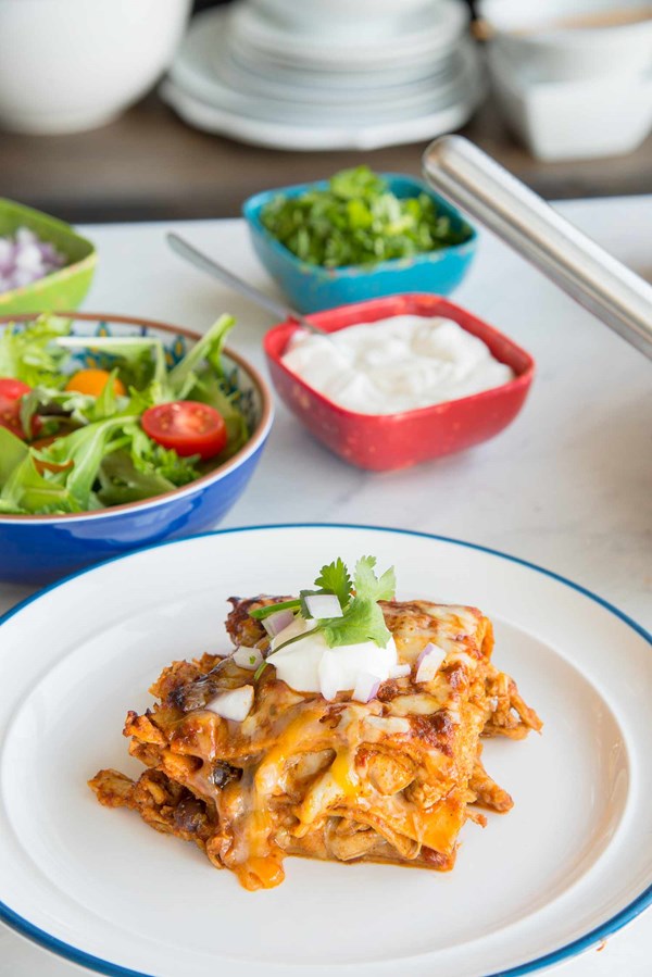 Easy chicken enchilada casserole