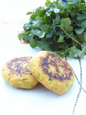 Easy chickpea and coriander patties