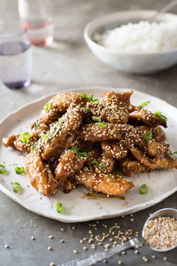 Easy Chinese honey sesame chicken