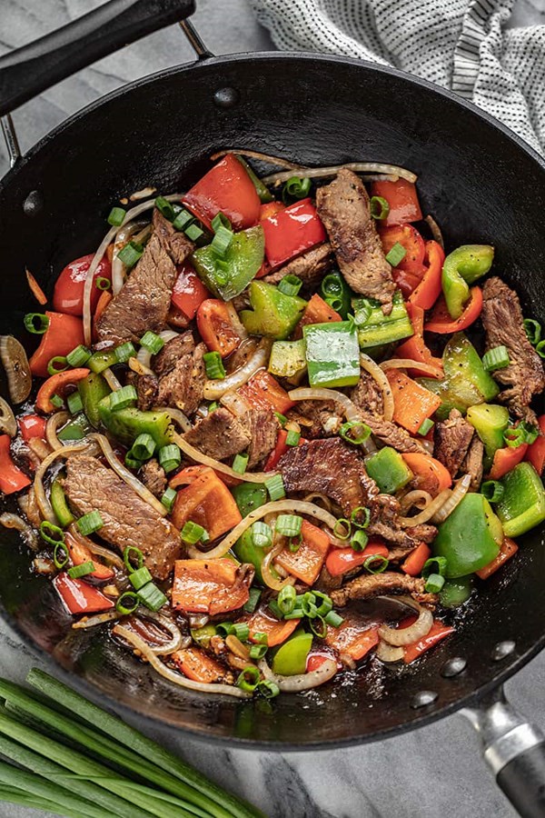 Easy Chinese pepper steak