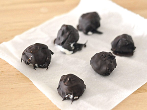 Easy chocolate covered ice cream bon bons