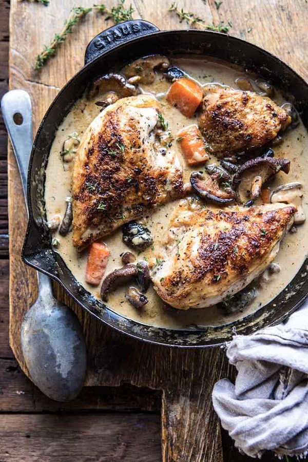 Easy coq au Riesling